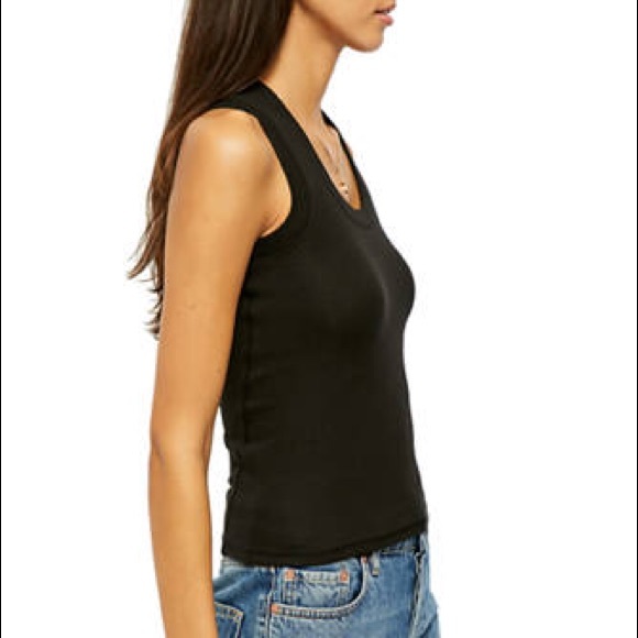 FREE PEOPLE U-Neck Tank NWT M & L Black - Picture 4 of 4